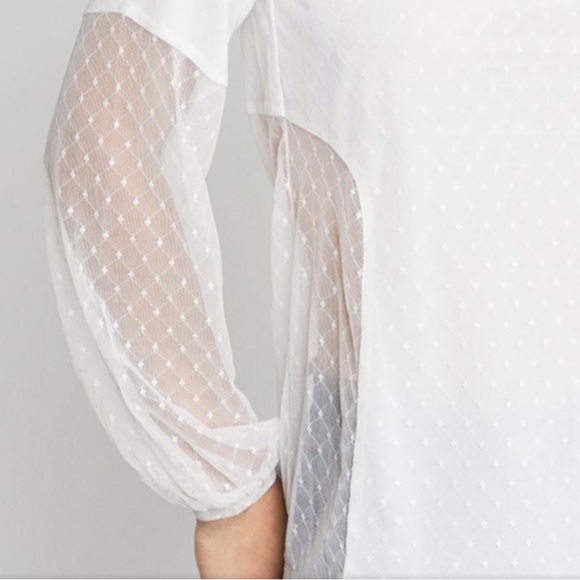 Mesh Panel Blouse - Picture 4 of 13